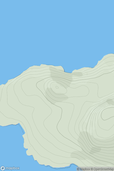 Thumbnail image for Meall Garbh [Lochinver to Ullapool] showing contour plot for surrounding peak